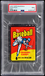 1975 Topps Mini Unopened Wax Pack PSA MINT 9