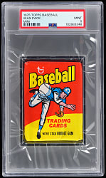 1975 Topps Mini Unopened Wax Pack PSA MINT 9