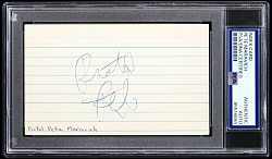 Pistol Pete Maravich Signed Index Card - PSA/DNA Authentic