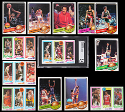1979-1980 Topps Basketball Complete Set (132) Plus 1980-1981 Topps #1-88 Set with Larry Bird/Magic Johnson Rookie SGC EX 5