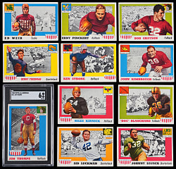 1955 Topps All-American Football Starter Set (48/100) with #37 Jim Thorpe SGC EX/NM 6