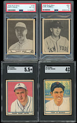 1939-1941 Play Ball Graded Group (4) with Carl Hubbell