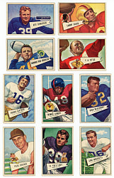 1952 Bowman Football Small Partial Set (115/144) with Most Major Stars