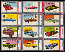 1954-1955 Topps World on Wheels PSA Graded Near Set (168/180) with Complete High Number Set Including 5 Red Backs - #5 PSA Set Registry (7.95 GPA) & #3 PSA Set Registry High Numbers (7.5 GPA)!