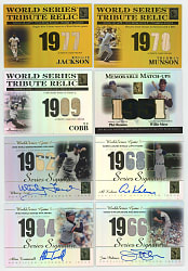 2003 Topps Tribute Modern Insert Collection (89) with Milestone Materials & Matching Marks Relics Complete Sets & Certified Autographs