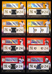 2010 Topps Tribute Robinson Cano Certified Autograph Triple/Single Collection (24/25) with Complete Rainbow Sets (4) Including (4) #1/1