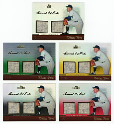 2011 Topps Tribute Whitey Ford Dual Relic Complete Rainbow Set (5) with #1/1