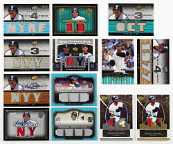 2007 & 2008 UD Premier Reggie Jackson Certified Autograph/Game-Used Relic Collection (13)