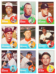 1963 Topps Near Set (493/576) with Several Hall of Famers & Stars