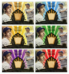 2014 Topps Tribute To the Throne Joe DiMaggio Game-Used Relic Near Set (6/7) with #1/1!