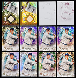 2015 Topps Tribute Lou Gehrig Group (12) with (2) Game-Used Relics & (2) #1/1 Printing Plates!