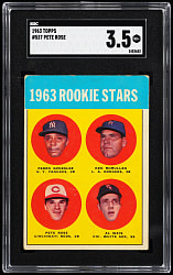 1963 Topps #537 Pete Rose Rookie SGC VG+ 3.5