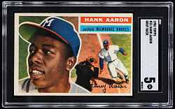 1956 Topps #31 Hank Aaron Gray Back SGC EX 5