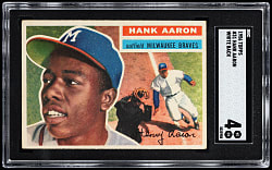 1956 Topps #31 Hank Aaron White Back SGC VG/EX 4