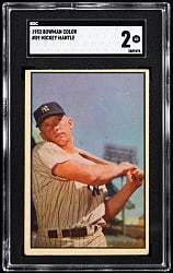 1953 Bowman Color #59 Mickey Mantle SGC GOOD 2
