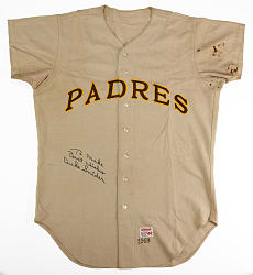 1969 Duke Snider Signed Game-Used San Diego Padres Inaugural Season Spring Training Jersey - Wood LOA