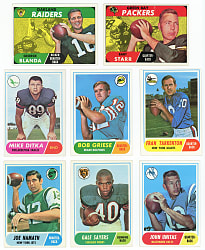 1968 Topps Football Complete Set (219) Plus Stand-Ups Near Set (17/22)