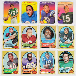 1970 Topps Football Near Complete Set (262/263) Plus Glossy Near Set (27/33) - Clean!