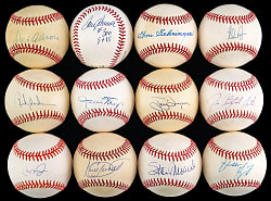 Hall of Famer Single-Signed Baseball Collection (78) – Loaded with Aaron, Mays, Puckett, Gwynn, Hunter & Gehringer