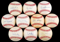 New York Yankees Single-Signed Baseballs (38) Billy Martin, Bobby Murcer & (5) Hall of Famers