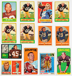1955-1965 Topps Football Shoebox Collection (641) with 100+ Hall of Famers Including Brown, Thorpe & Unitas