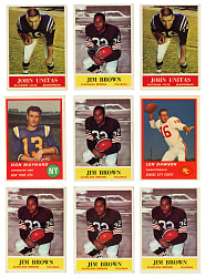 1951-1974 Football Shoebox Collection (237) with (40+) Hall of Famers Including (5) Jim Brown & (2) Johnny Unitas
