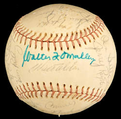 1974 Los Angeles Dodgers National League Champions Team-Signed Baseball (16) with Rare Walter O'Malley Sweet Spot