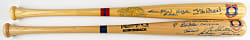 Signed Hall of Fame Bat Pair with (16) Total Signatures Including Stan Musial