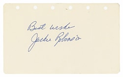 Jackie Robinson Signed Album Page - Full JSA LOA