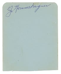 J. Honus Wagner Signed Album Page - Full JSA LOA