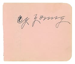 Cy Young Signed Album Page - Full JSA LOA