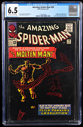 1965 Marvel Amazing Spider-Man #28 First Molten Man - CGC 6.5