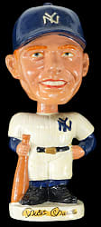 1961-1963 Mickey Mantle Real Face White Base Bobble-Head Doll