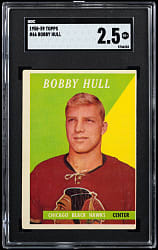 1958-1959 Topps Hockey #66 Bobby Hull Rookie SGC GOOD+ 2.5