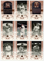 2005 Upper Deck Hall of Fame Complete Set (100) - All Serially Numbered #/550