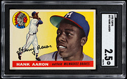 1955 Topps #47 Hank Aaron SGC GOOD+ 2.5