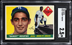 1955 Topps #123 Sandy Koufax Rookie SGC GOOD+ 2.5