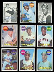 1969 Topps Complete Set (664) with 2 Variations Plus Deckle Edge Set (33) with Both Variations - (701) Total Cards