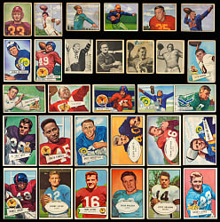 1948-1954 Bowman Football Near & Partial Set Collection (7) - 761 Total Cards with Most Hall of Famers & Stars