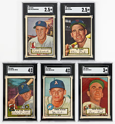 1952 Topps SGC Graded GOOD+ 2.5 to VG/EX 4 High Numbers (5)