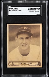 1940 Play Ball #27 Ted Williams SGC Authentic