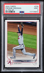 2022 Topps #236 Freddie Freeman Ultra Shortprint Variation PSA MINT 9