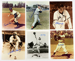 Vintage Stars & Hall of Famers Signed 8x10 Collection (19) with Durocher, Gehringer, Terry, T. Williams