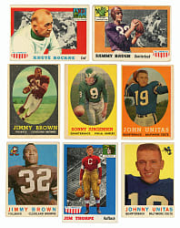 1951-1959 Topps Football Complete/Near Set Collection (5) with Jim Brown Rookie