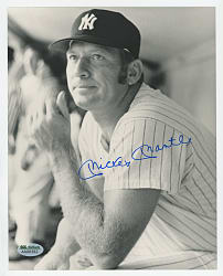 Mickey Mantle Signed Black & White 8x10 Photograph - Full SGC LOA