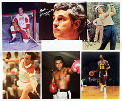 Multi-Sport Signed 8x10 Photograph Collection (21) With Ali, Howe, Magic, Nicklaus