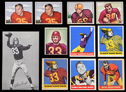 1948-1950 Football Collection (43) with Washington Redskins Concentration Including (4) Sammy Baugh