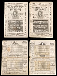 1915 Washington Nationals Program Pair With Each Noting Babe Ruth on Boston Roster