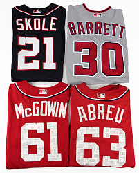 2016-2018 Washington Senators Game-Used / Game-Ready Jersey Quartet With Various Specialty Patches