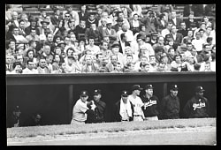 1960 Mickey Mantle in Yankees Dugout Original Ted Polumbaum LIFE Magazine Type I 8 7/8 x13 1/8 Photograph - PSA/DNA LOA